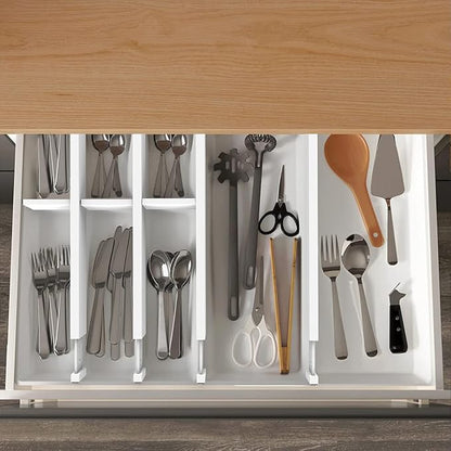 ANTOWIN Bamboo Drawer Dividers Organizers, Expandable Drawer Separators Splitter
