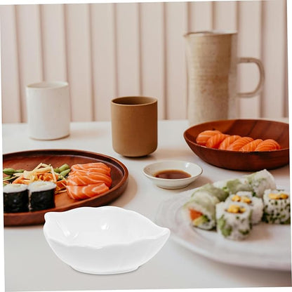 Square Ceramic Dipping Bowls Set of 4 Multi-Purpose Soy Sauce Appetizer Plates for Sushi Ketchup Olive Oil and Seasoning