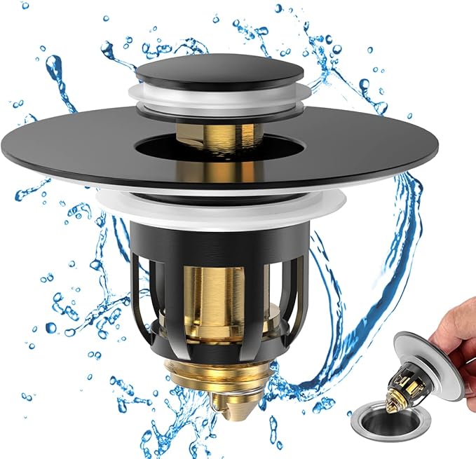 Universal Bathroom Sink Stopper, Pop Up Sink Stopper