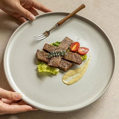 Dining Plates Modern and Simple Ceramic Steak Plate Multifunctional 10.4-inch Pasta Plate Ceramic Western Plate Dinner Plate