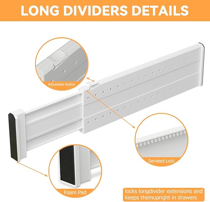 REBECAT 12 Pack Drawer Dividers