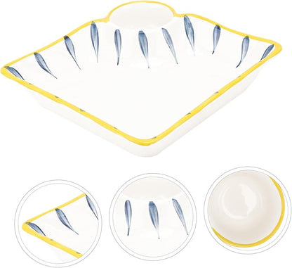 ABOOFAN Meal Plate Ceramic Plate Dipping Dish Platter for Serving Food Home Restaurant