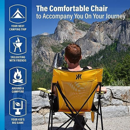 Kijaro Dual Lock Portable Camping Chairs - Enjoy the Outdoors with a Versatile Folding Chair, Sports Chair, Outdoor Chair & Lawn Chair - Dual Lock Feature Locks Position – Ireland Green