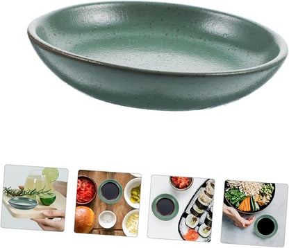 Restaurant-grade Appetizer Serving Tray Ceramic Fruit Dish Candy Plate Round Snack Plate for Entertaining