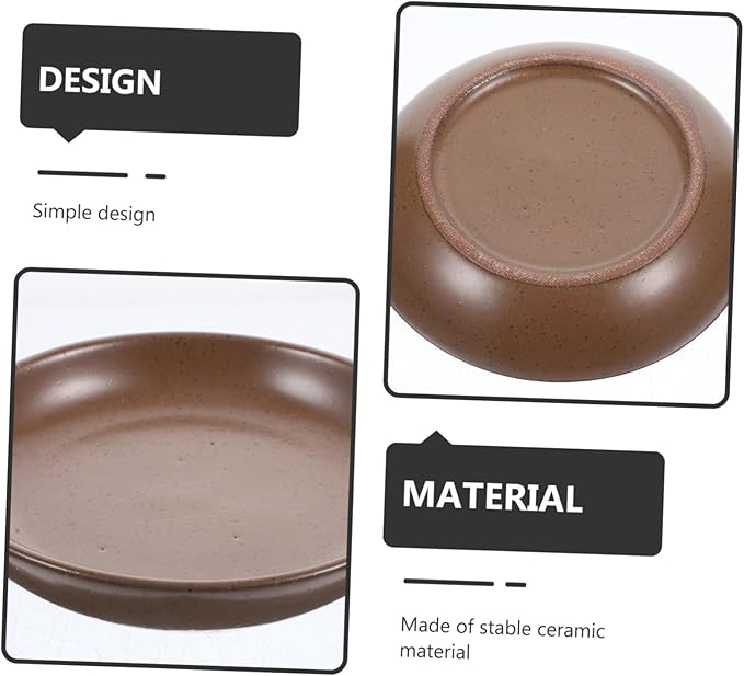 PRETYZOOM Round Appetizer Plate Ceramic Snack Serving Fruit Dish Candy Plate Decorative Dinner