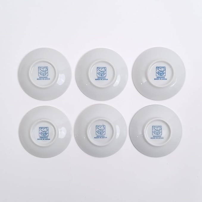 Dinosaur Mini Plate Set Made in Japan – 6pcs Mino Ware Porcelain Dishes for Kids | Sushi, Soy Sauce, Bento, Snacks | Gift Boxed, Microwave & Dishwasher Safe