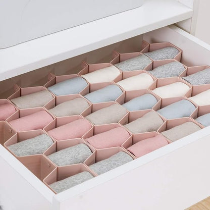 Poeland Drawer Divider Organizer Adjustable DIY Grid Honeycomb Drawer Divider