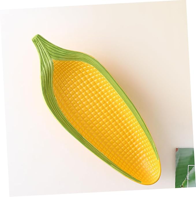 Ceramic Corn Trays Handpainted Appetizer Plates for Serving Corn The Cob for Family Meals and Dinner Parties Dinnerware for Fruits and Snacks