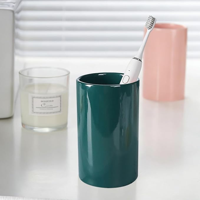 Green Ceramic Toothbrush Holders, Electric Toothbrush Holder