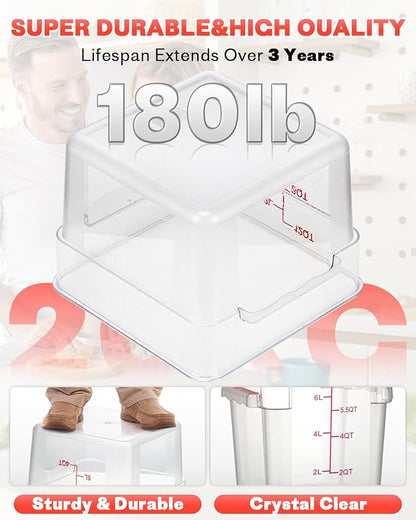 12 Quarts Sous Vide Container: 8 PCS Commercial Food Storage Containers