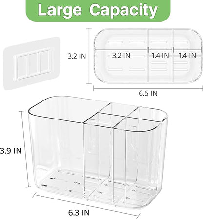 Toothbrush Holder for Bathroom Countertop and Wall
