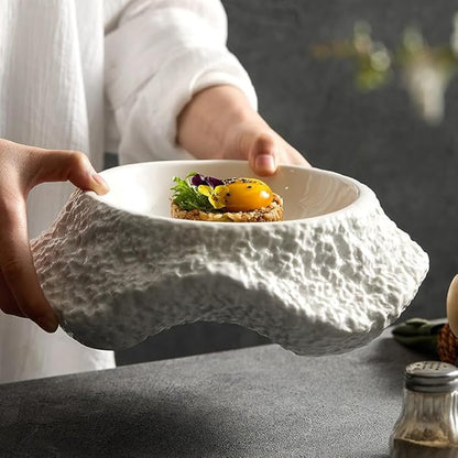 Appetizer Plates Ceramic Salad Plate Soup Plate Bowl Plate Hotel Restaurant Dish Tableware Cheap Plates(Small)