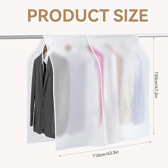 Clothing Rack Covers Hanging Clothes Dust Covers Garment Bag Organizer Storage