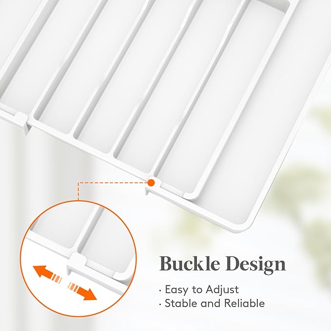 Lifewit Silverware Drawer Organizer, Expandable Utensil Tray