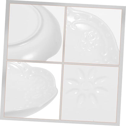 2sets Ceramic Dipping Bowls Decorative Sauce Plates for Serving Snacks Dessert Dishes Stackable and Easy to Clean Modern Design for Dining Table 2pcs*2