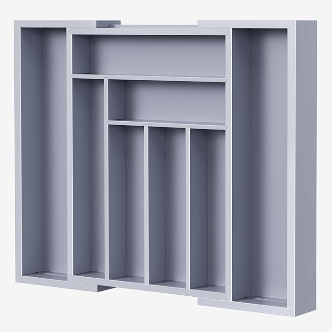 Pipishell Bamboo Expandable Drawer Organizer