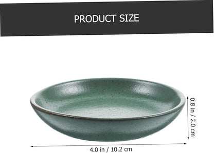PRETYZOOM Ceramic Snack Serving Plate Elegant Round Appetizer Dish for Hotel Tableware Parties and Weddings Retro Design with Smooth Edges Fruits Candy and Desserts
