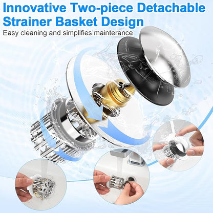 Universal 4 in 1 Bathroom Sink Stopper