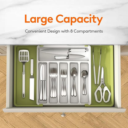 Lifewit Silverware Drawer Organizer, Expandable Utensil Tray