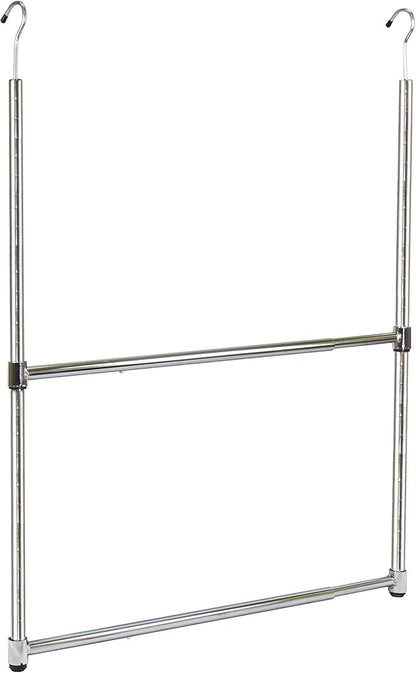 Oceanstar ACR1538C 2-Tier Portable Adjustable Rod Closet Hanger