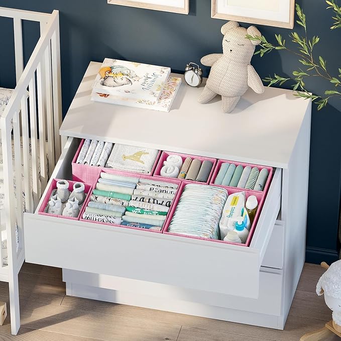 Drawer Organizer Set of 12 Pink