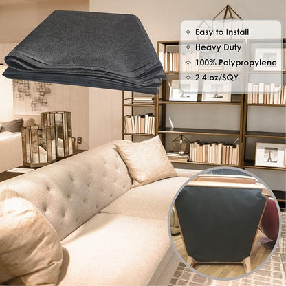 3 yds. X 63 ins. Upholstery Dust Cover Fabric Replacement, Non-Woven Black