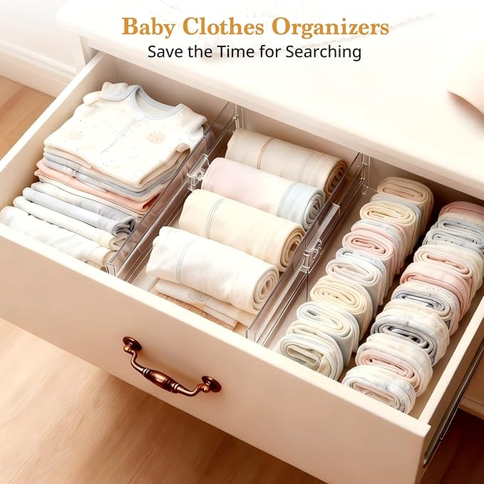 6 Pack Drawer Dividers for Clothes, Kitchen Utensils