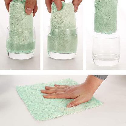 kimteny Cleaning Cloths Kitchen Towels Microfiber Washcloths Lint Free Dish