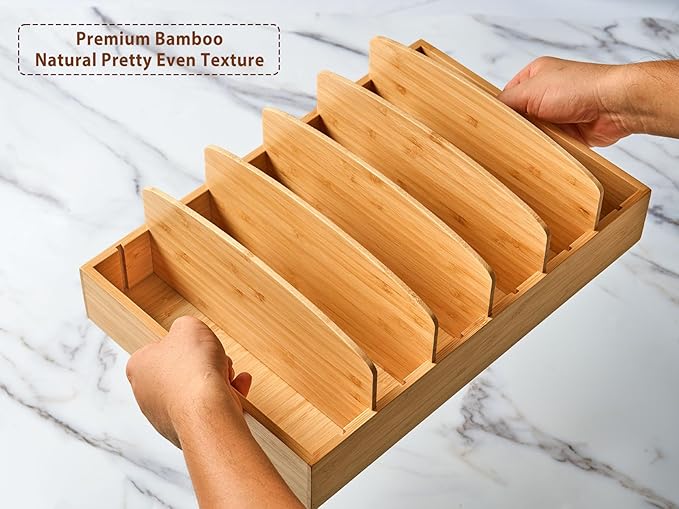 Umilife Large Food Container Lids Organizer
