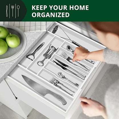 ROYAL CRAFT WOOD Luxury Bamboo Kitchen Drawer Organizer