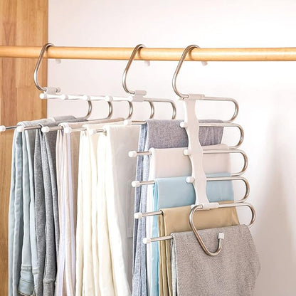 Upgrade Azeroth Pants Hangers 4 Pack Space Saving S-Type Stainless Steel