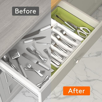 Lifewit Silverware Drawer Organizer, Expandable Utensil Tray