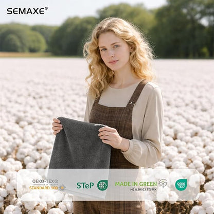 SEMAXE Hand Towels for Bathroom, 100% Cotton Towels