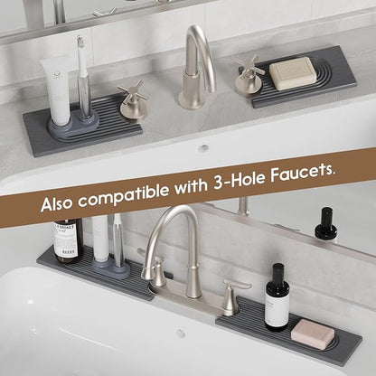 Faucet Mat for Kitchen Sink, Diatomite Quick Drying Tray, 15.8 Inch Kitchen