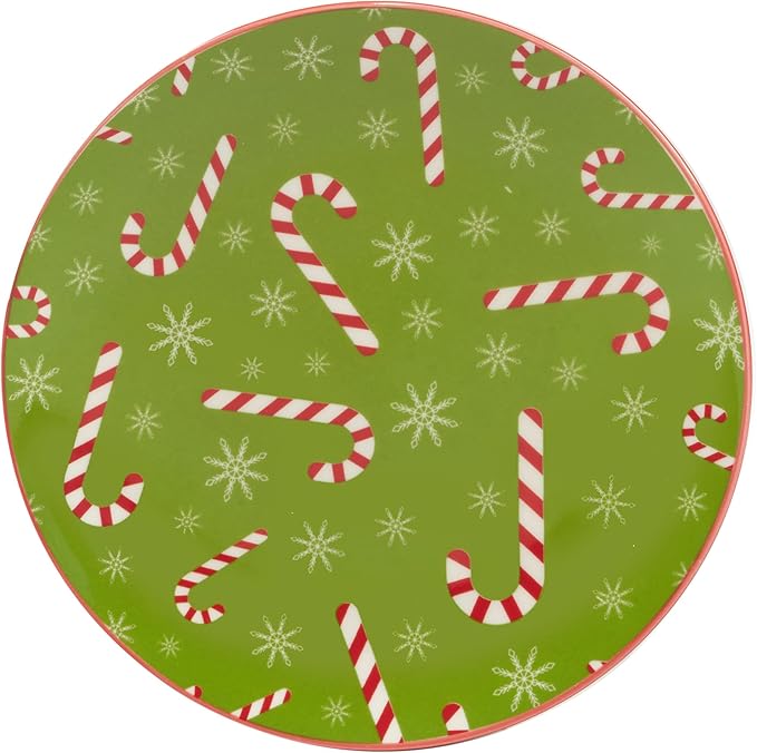 Certified International Holiday Fun 6" Luncheon/Canape Plates, Assorted Designs, Multicolor, Small (Pack of 24)