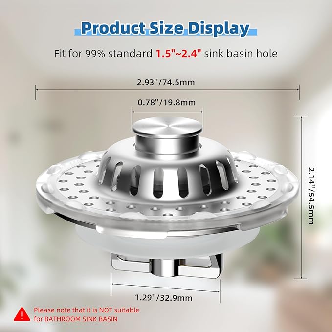 Universal Bathtub Drain Stopper Shower Drain Hair Catcher