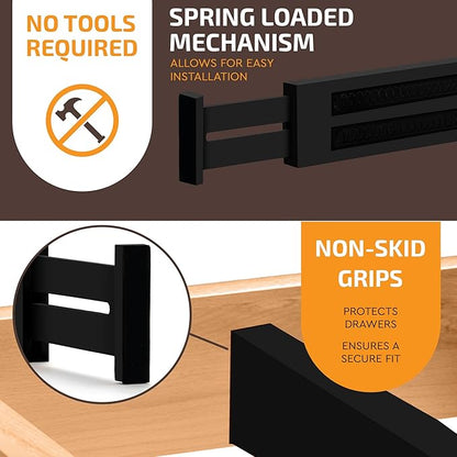 6 Pack Bamboo Drawer Dividers