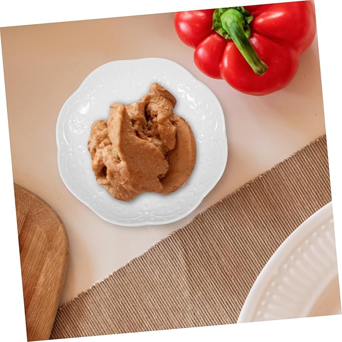 2pcs Ceramic Dipping Bowl Spice Plate Serving Plate Seasoning Bowl Sauce Appetizer White