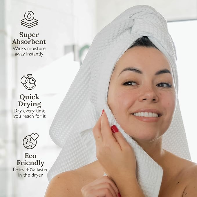 GILDEN TREE Waffle Hand Towels for Bathroom Quick Dry Towel Super Absorbent
