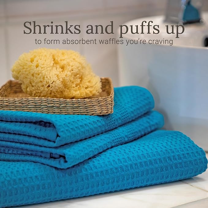 GILDEN TREE Waffle Bath Sheet Large Bath Towels Quick Dry Thin Body Towels