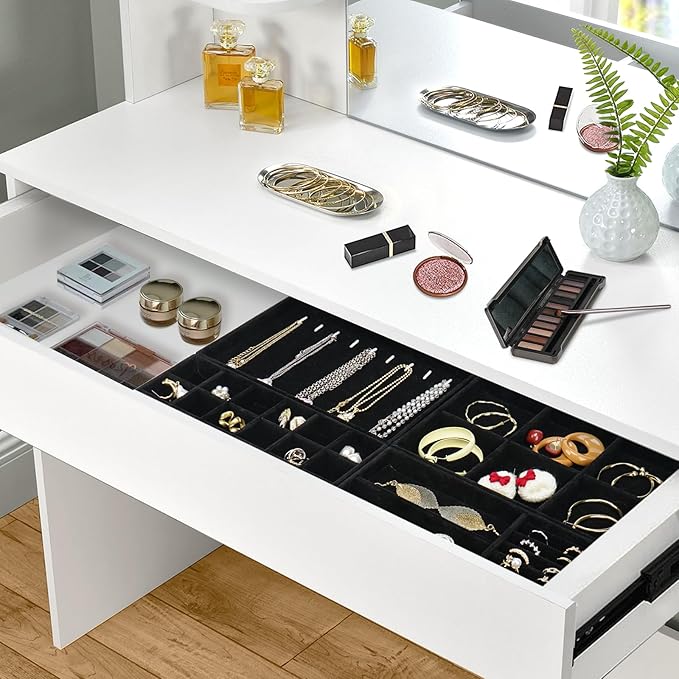 Cirhy 4 Stackable Jewelry Trays Organizer Set
