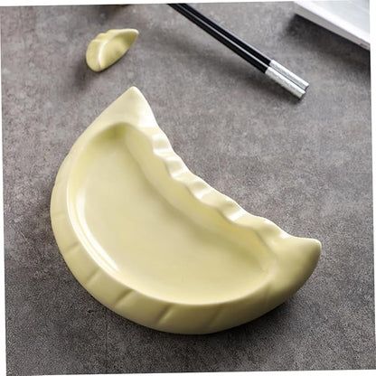 PRETYZOOM Charming Ceramic Dumpling Serving Plate Perfect for Snacks Appetizers and Fruits Suitable for Outdoor Gatherings