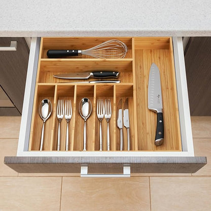 Umilife Large Kitchen Drawer Organizer, 2.5" High