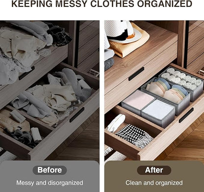 DIMJ Drawer Organizer Clothes, Dresser Organizer