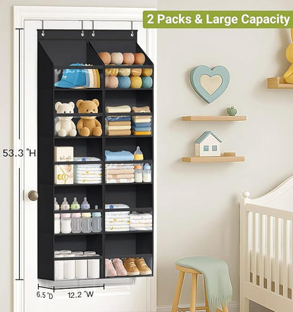 AOODA 2 Pack Over the Door Organizer, Large Capacity Closet Door Hanging