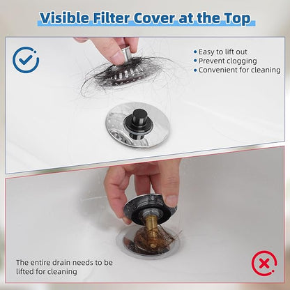 Universal Bathtub Drain Stopper Shower Drain Hair Catcher