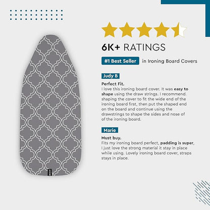 Encasa XO Ironing Board Cover and Pad 49"x18"