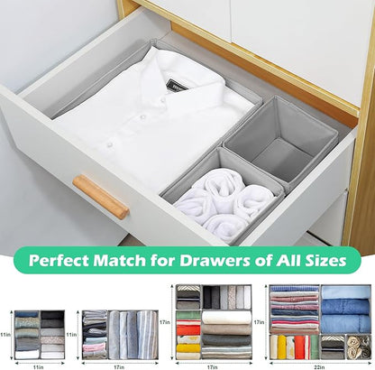 Drawer Clothing Organizer 16-Pack, Fabric Folding Wardrobe Organizer, Can Store