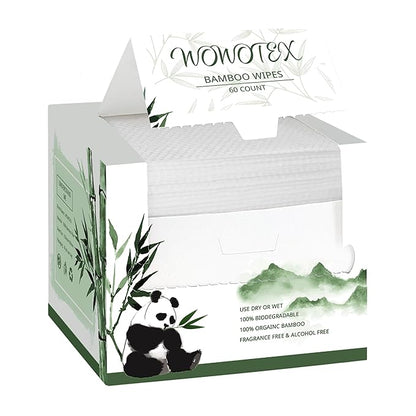 Bamboo Viscose Disposable Face Towel Biodegradable Large Dry Face Wipes 120
