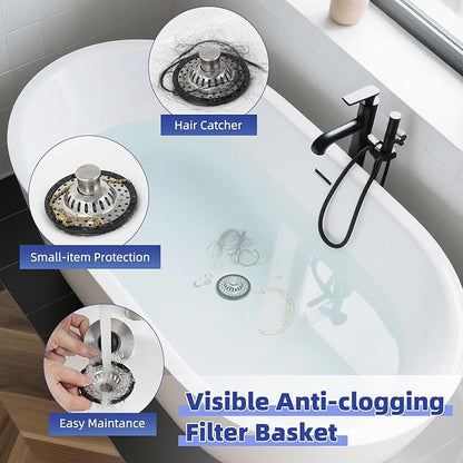 Metal 2 Pack Bathtub Drain Stopper